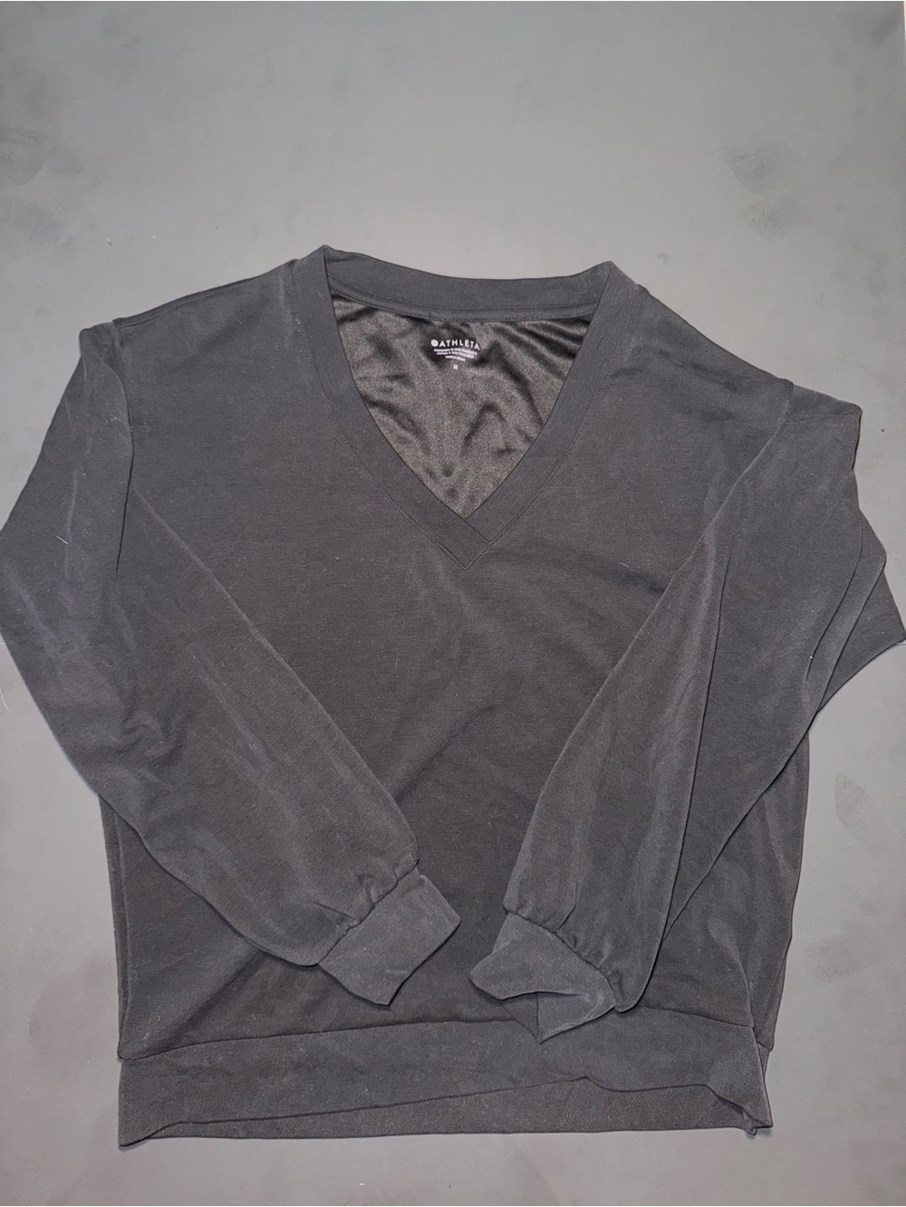 Athleta Black V-Neck Women's Sweater